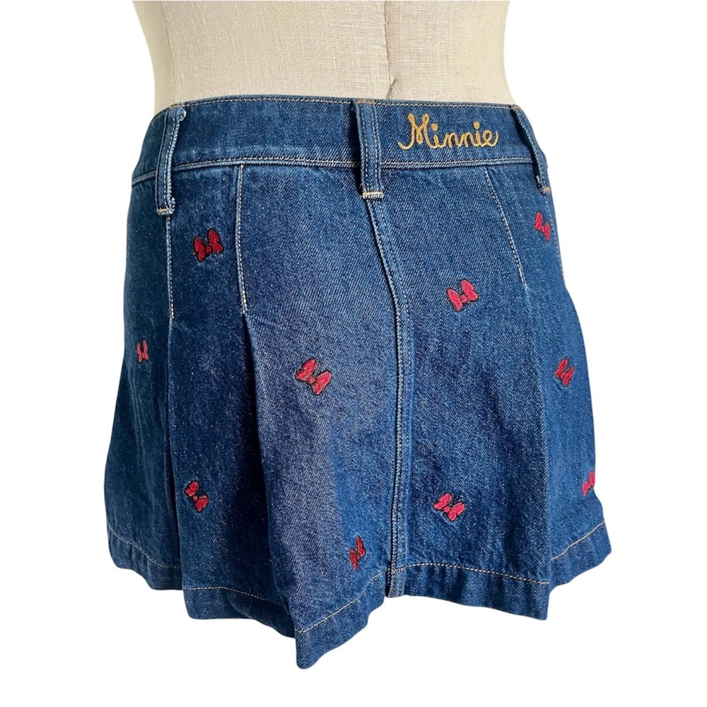 Gap x Disney Minnie Mouse Pleated Denim Embroidered Mini Skirt - Size 8 (29)